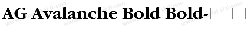 AG Avalanche Bold Bold字体转换